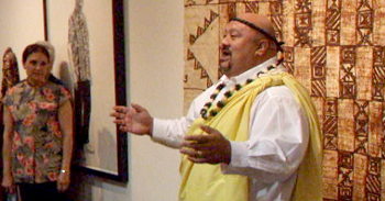 Liko Puha blessing the Alfred Shaheen exhibit