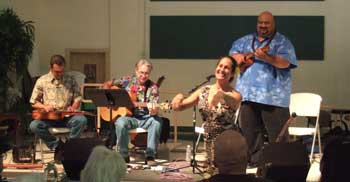Liko Puha, Konabob, Mark Nelson, Robyn Kneubuhl at the Veteran's Home